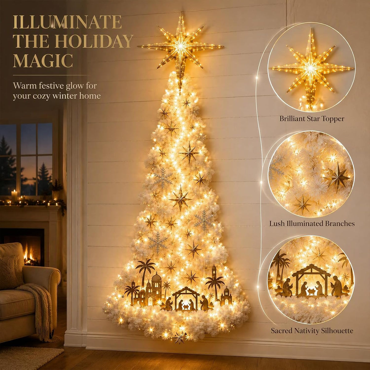 Glowing Christmas Wall Trail – No Tree Needed
