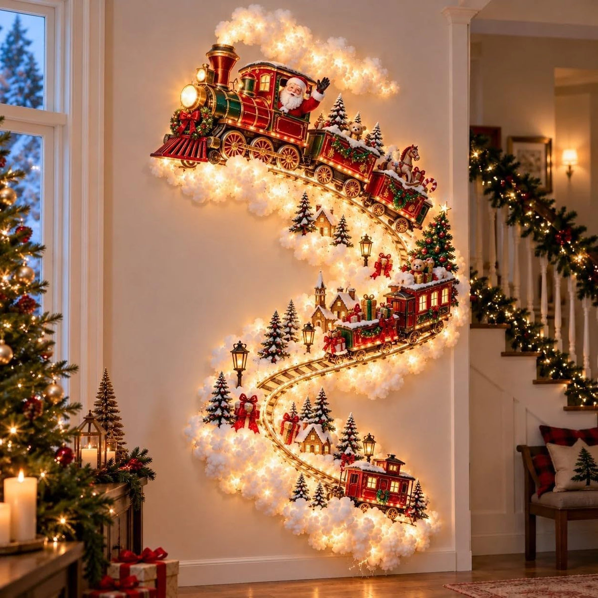 Glowing Christmas Wall Trail – No Tree Needed