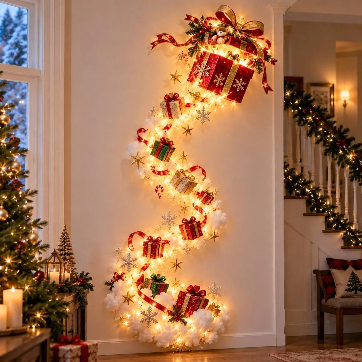 Glowing Christmas Wall Trail – No Tree Needed