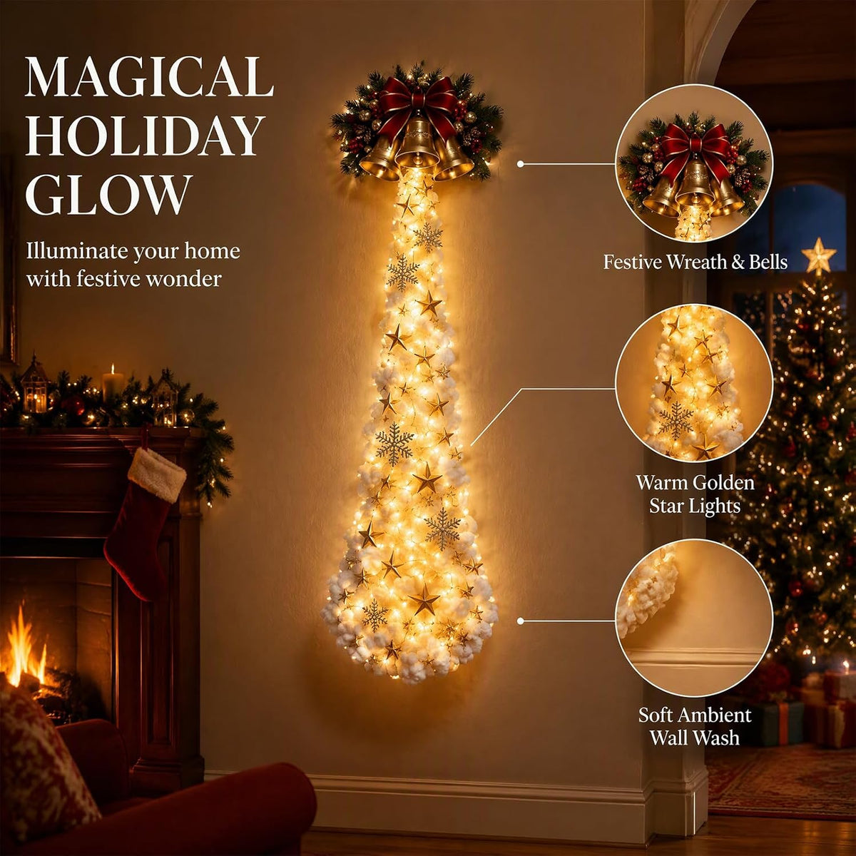 Glowing Christmas Wall Trail – No Tree Needed